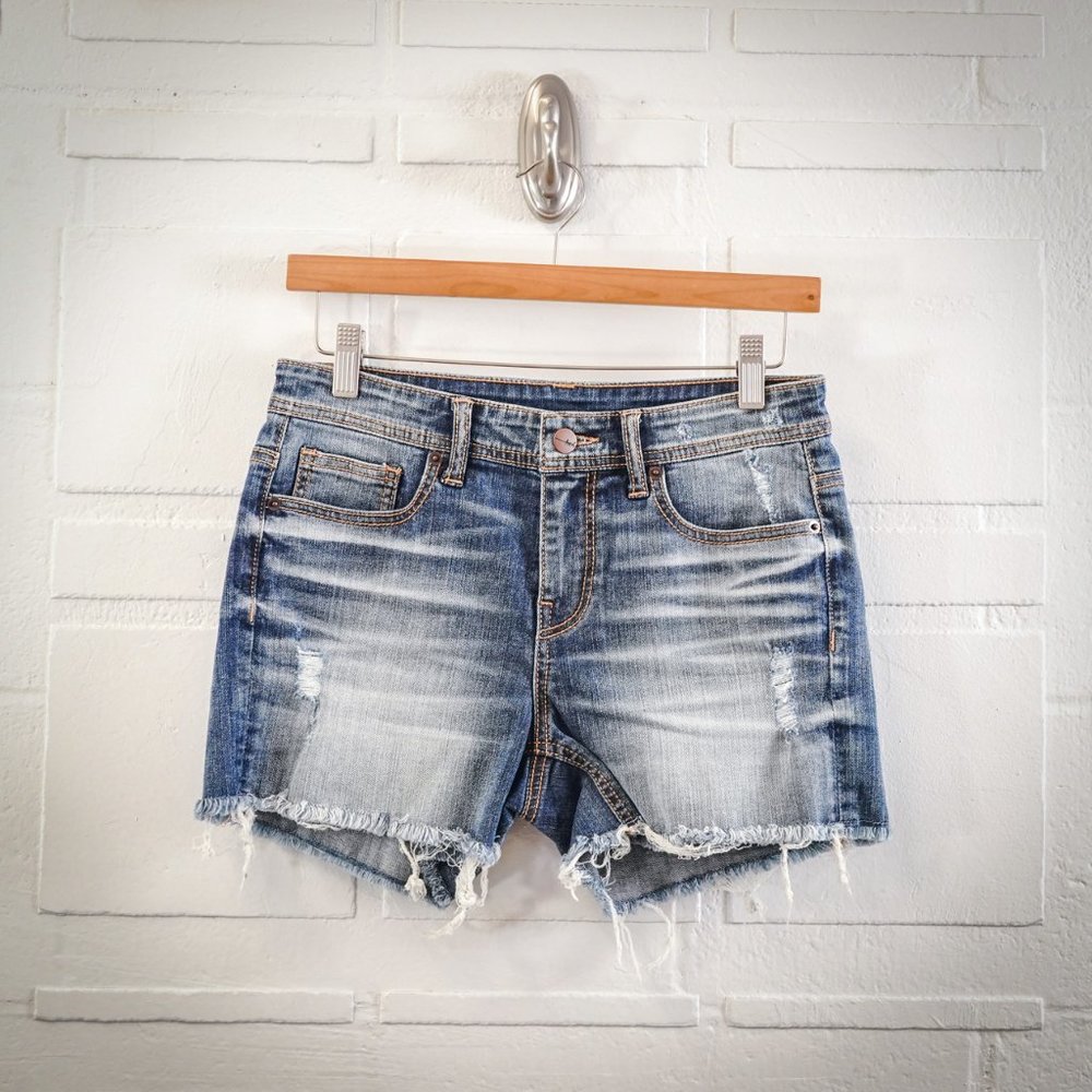 Axis Frayed Denim Shorts